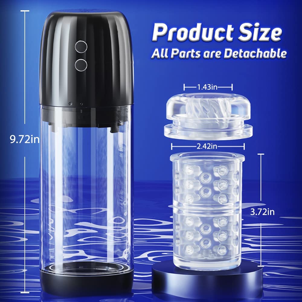 2 in 1 Automatic Male Masturbator Cup Penis Pump Enlargement, MXUXEN Fully Waterproof Male Masturbators Sex Toy Pocket Pussy with 7 Sucking Rotating,Blowjob Machine Stroker Adult Male Sex Toys for Men